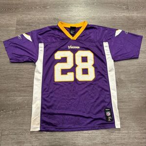 Reebok Minnesota Vikings Adrian Peterson #28 Jersey Youth‎ XL Boys Purple